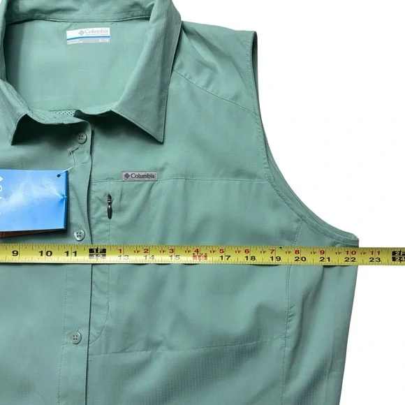 NEW Columbia Kestrel Trail Lite Sleeveless Shirt Womens XL Sea Green MSRP $40 - Picture 3 of 9